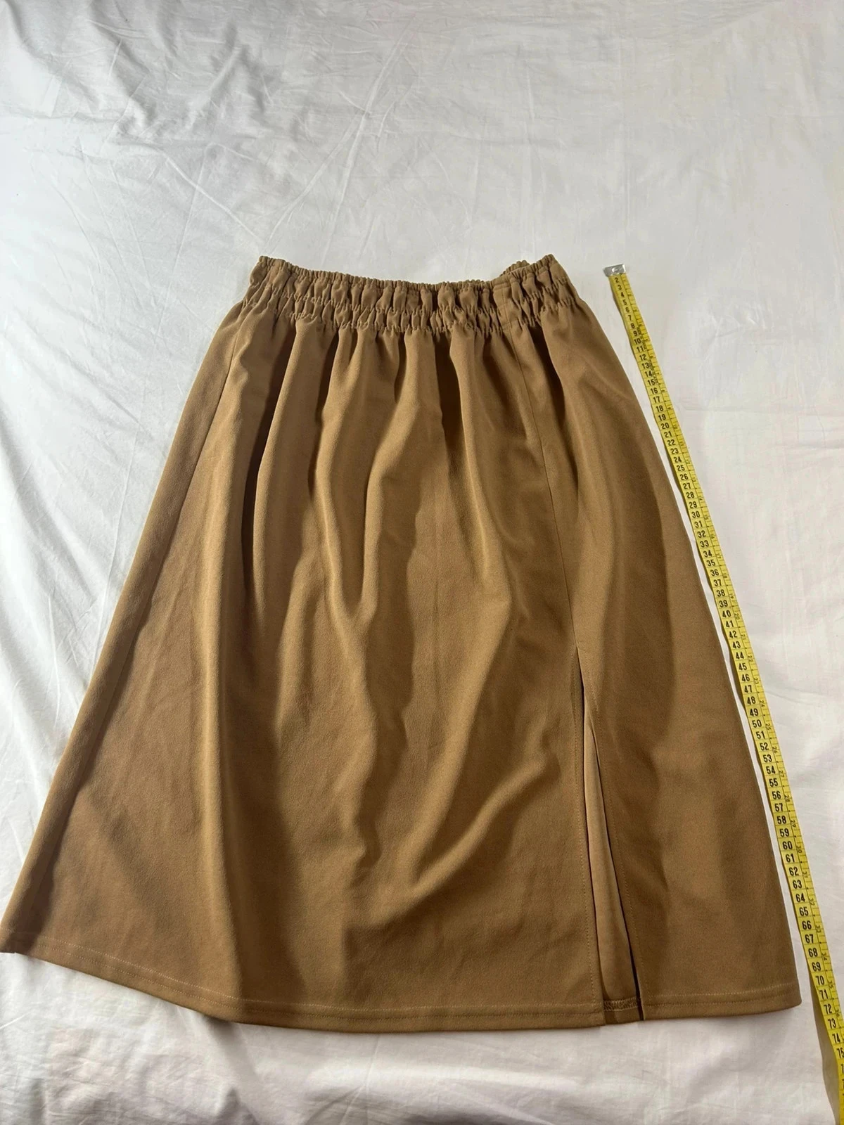 Jupe longue beige marron vintage